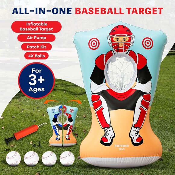 Inflatable Baseball Pitching Target for Kids, Double-Sided / NEW - Picture 3 of 3